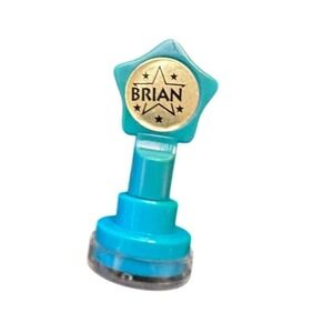 Brian Blue star-shaped‎ Vtg stamp